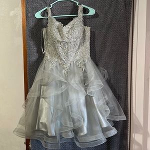 Silver party dress
